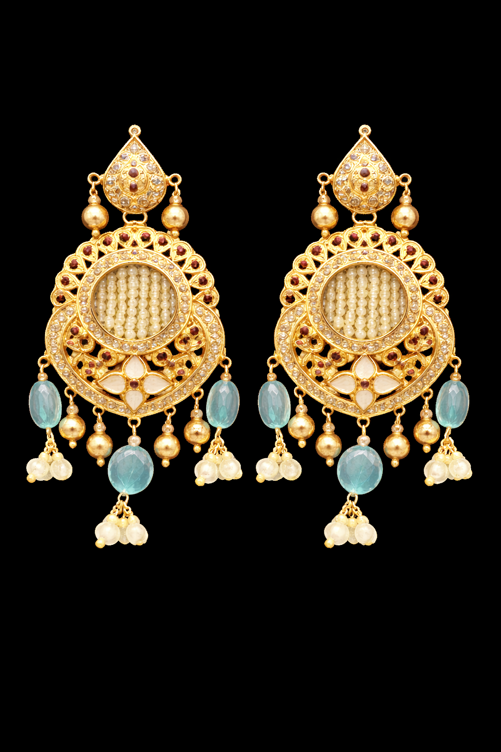 Jadau Necklace Set – 92.5 Sterling Silver with 24K Gold Plating