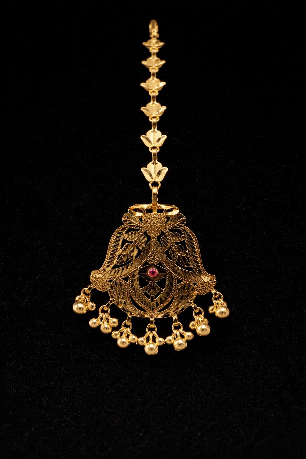 Maharani Necklace Set 925 Silver Gold Plated Bridal Necklace Set with Jhumka Earrings & Maang Tikka | Traditional Indian Wedding Jewelry